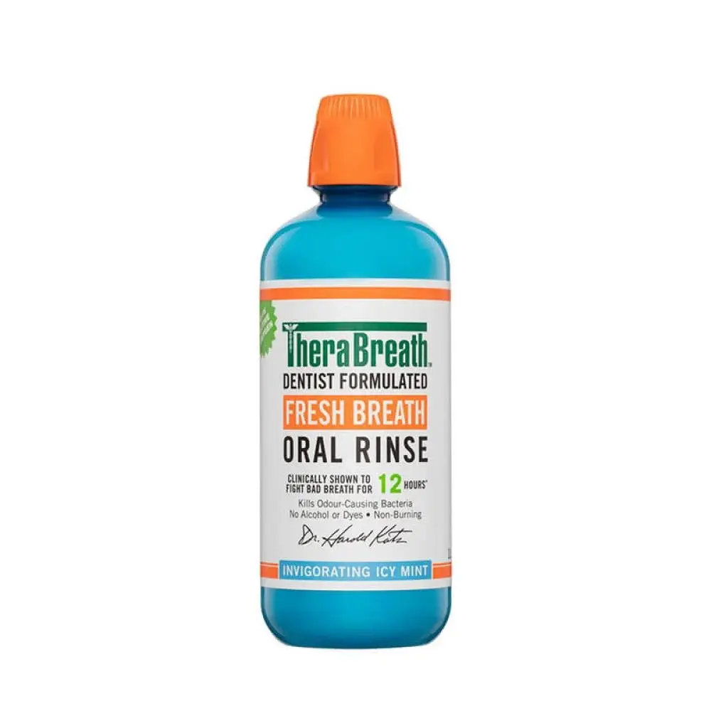 The Breath Co. Mouthwash, Fresh Bright, Icy Mint, 500ml