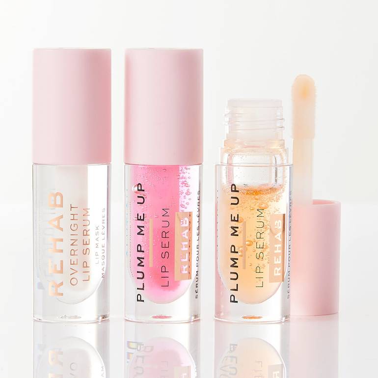 Revolution, Lip Serum, Rehab Plump Me Up, Pink Glaze