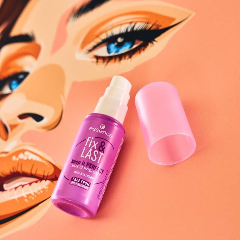 Essence, Fix & Last Makeup Setting Spray, Alcohol-Free, 50ml