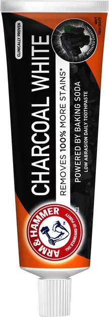 ,Arm & Hammer, Charcoal White Toothpaste, with Activated Charcoal, for Surface Stain Removal