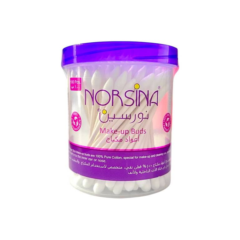Norsina, makeup sticks, cotton, - 100 sticks