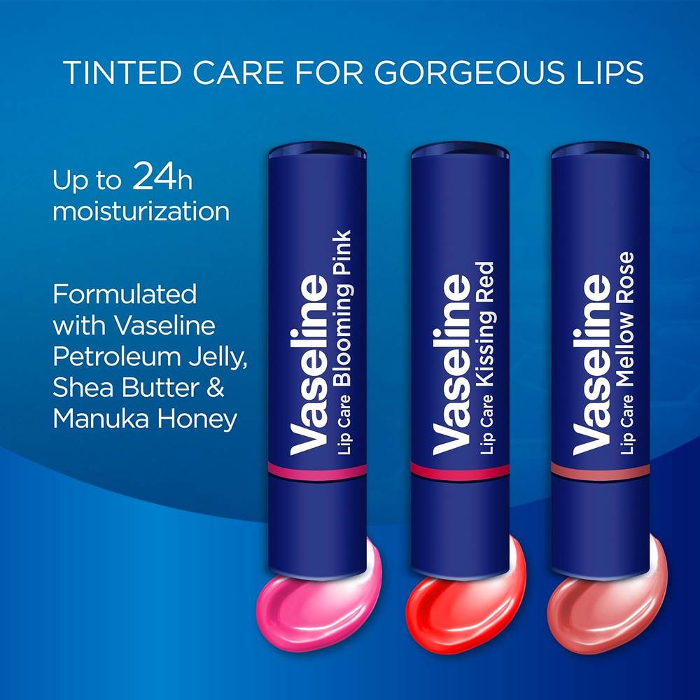 Vaseline, Moisturizing Lip Balm, Color Care - Kissing Red