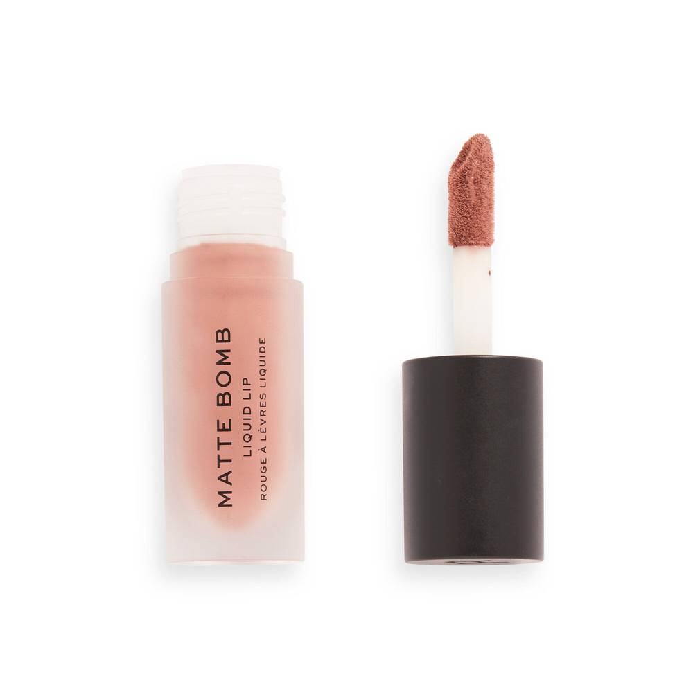 Revolution Rouge Matte Bomb Lipstick in a delicate brown color