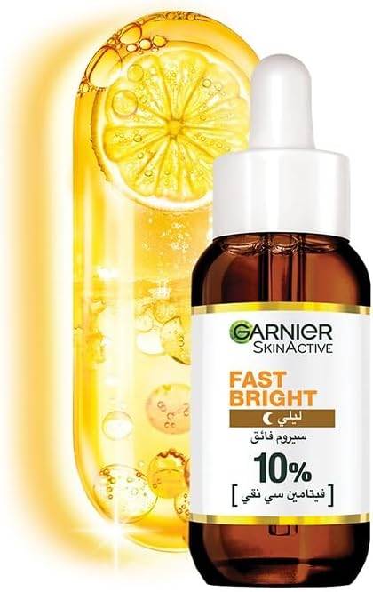 Garnier, Ultra Night Serum, with Vitamin C, for Dark Spots and Dullness, 30 ml