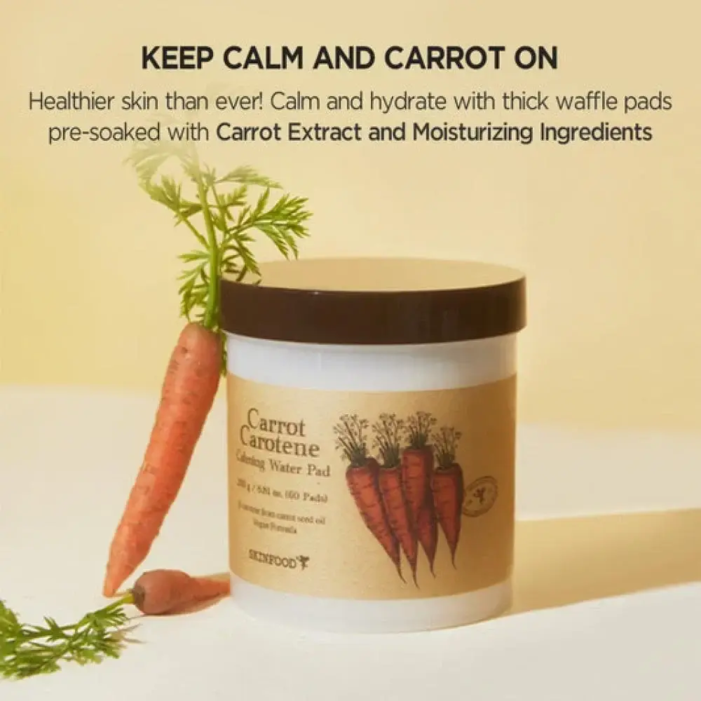 SKINFOOD, Carrot Calming Cotton Pads – 60 Pads
