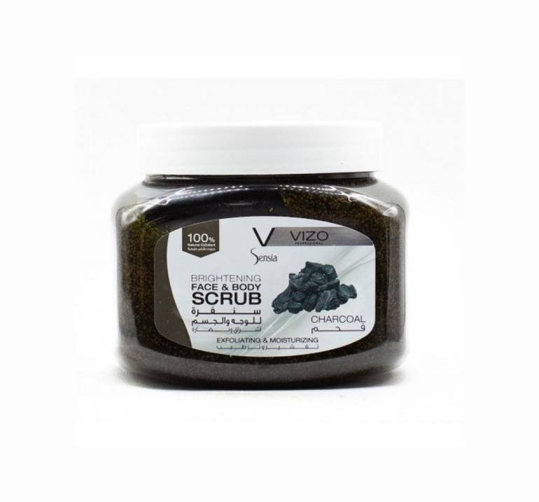 Vizo, Face and Body Scrub, with Charcoal Extract, - 500 ml