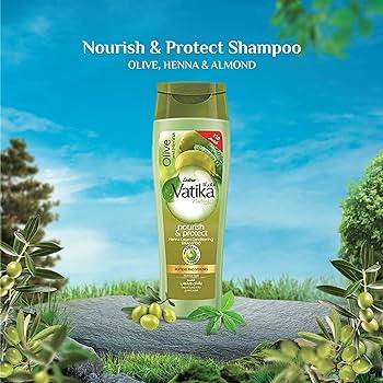 Vatika Olive & Henna Shampoo nourishes and protects for normal hair