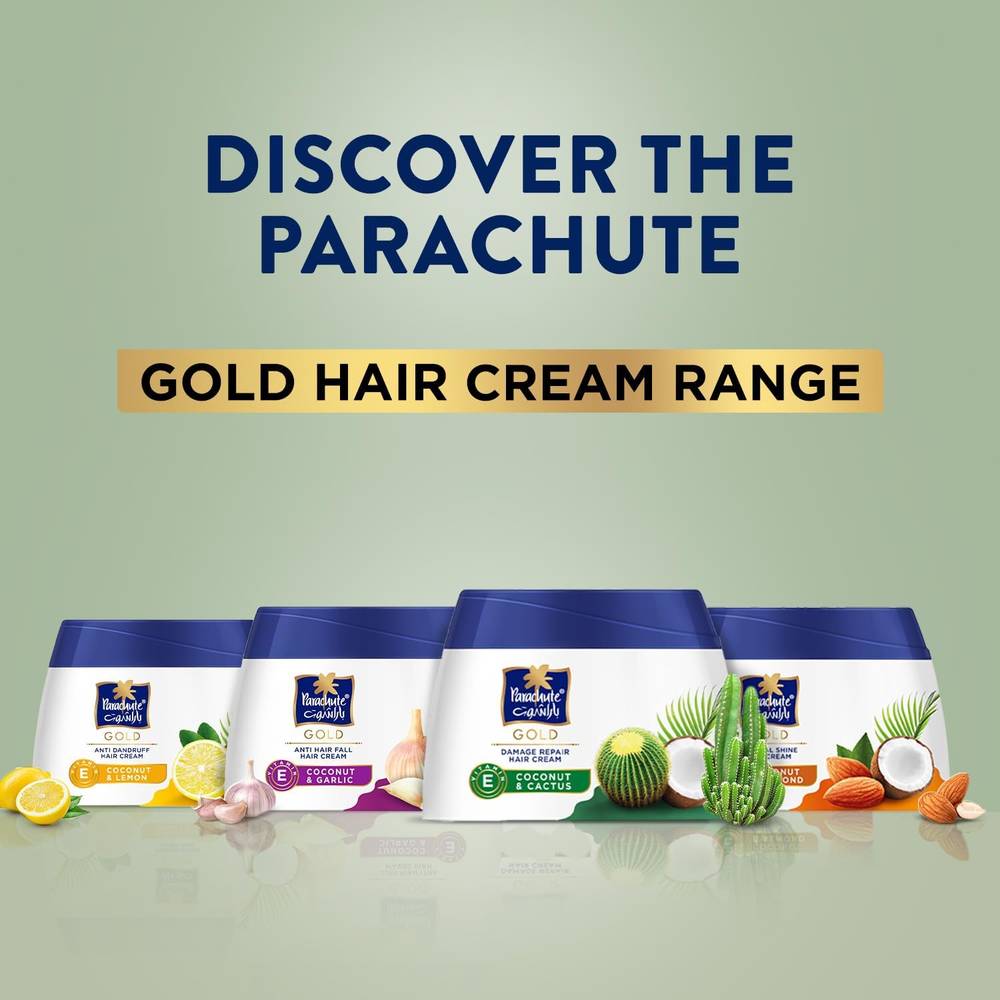 Parachute, Gold Cream, for Damaged Hair, Coconut & Almond, 140 ml