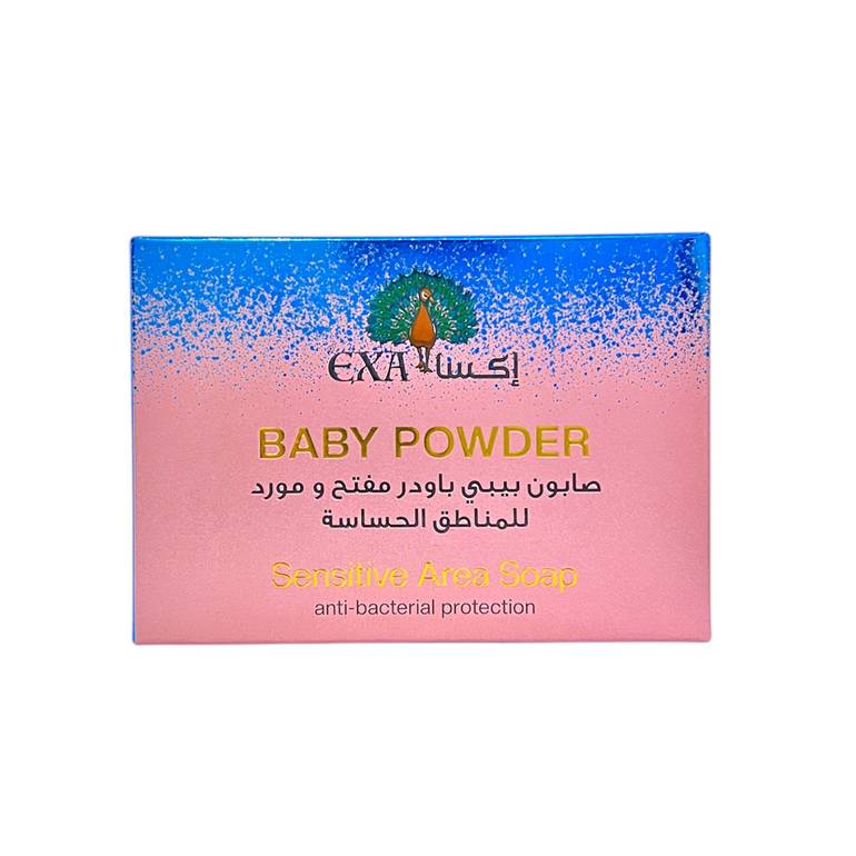 اكسا, صابونة بيبي باودر, مفتحة ومورد للمنطقة الحساسة, - 100جم