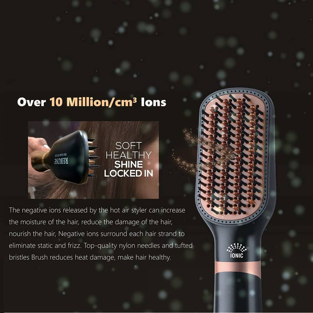 Ribbon, Hair Styler and Dryer, One Step, 2 in 1 Black RE-8888