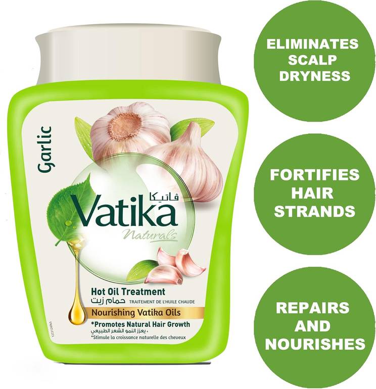 Vatika, Hair Oil, with Garlic Extract, Promotes Natural Hair Growth, - 500g