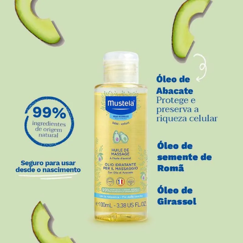 Mustela, Baby Massage Oil With Avocado Oil - 100ml
