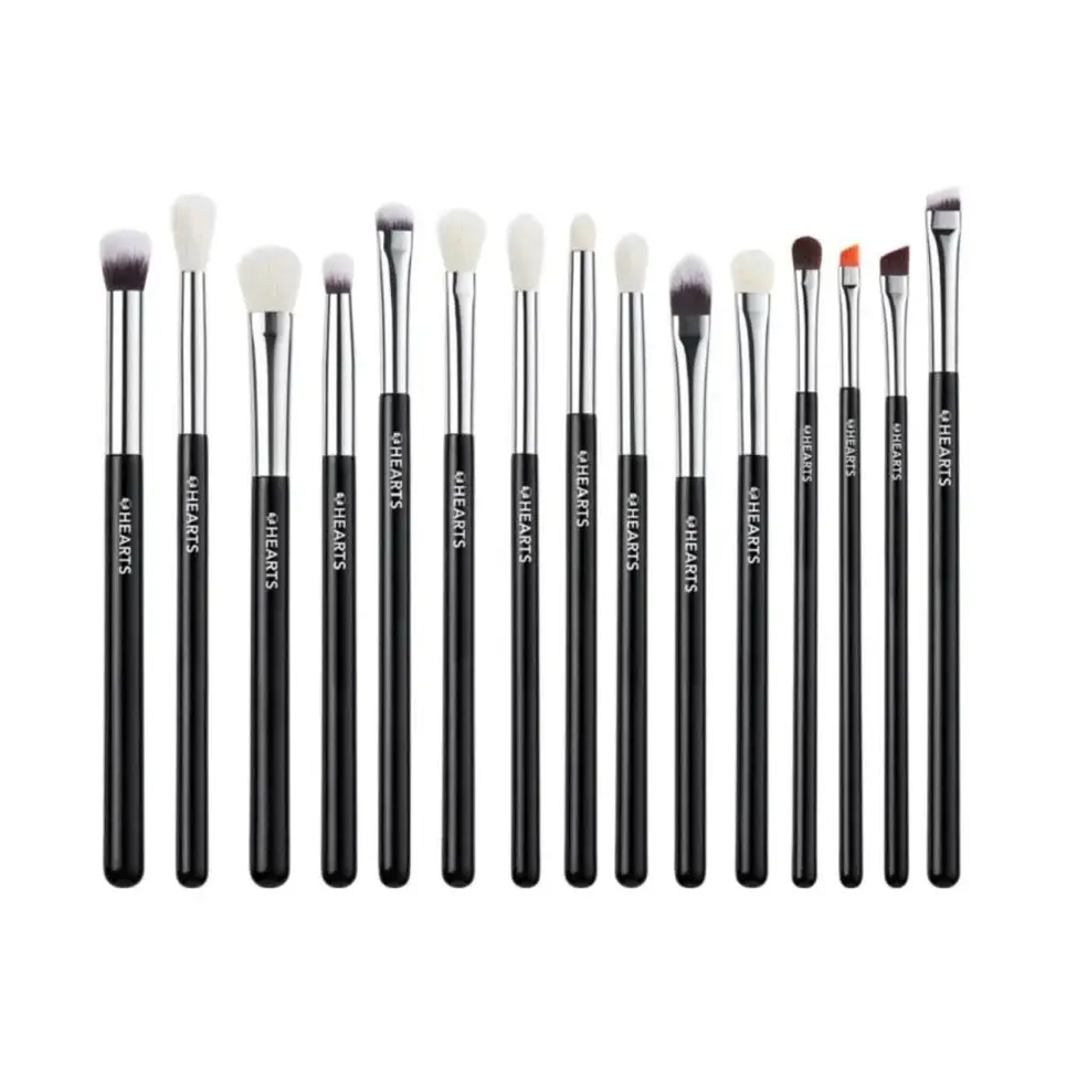 Hearts Professional Eye Makeup Brush Set – 15 Pieces