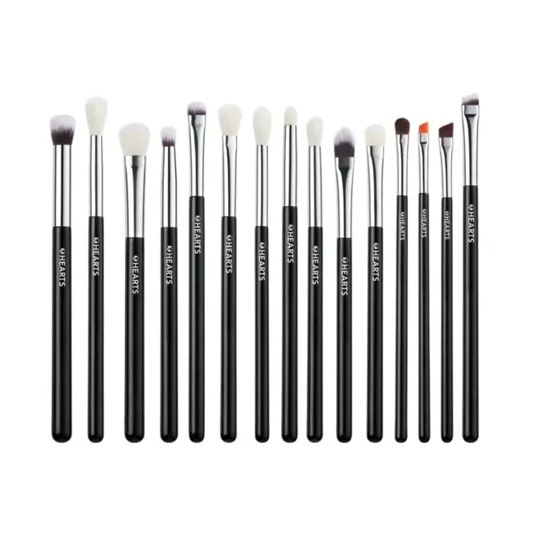 Hearts Professional Eye Makeup Brush Set – 15 Pieces