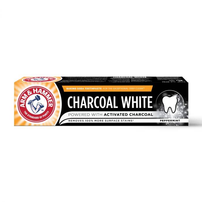 ,Arm & Hammer, Charcoal White Toothpaste, with Activated Charcoal, for Surface Stain Removal