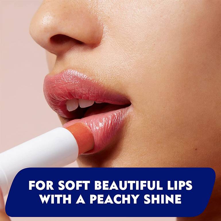 Labello, Moisturizing Lip Balm, Peach, 24-Hour Protection
