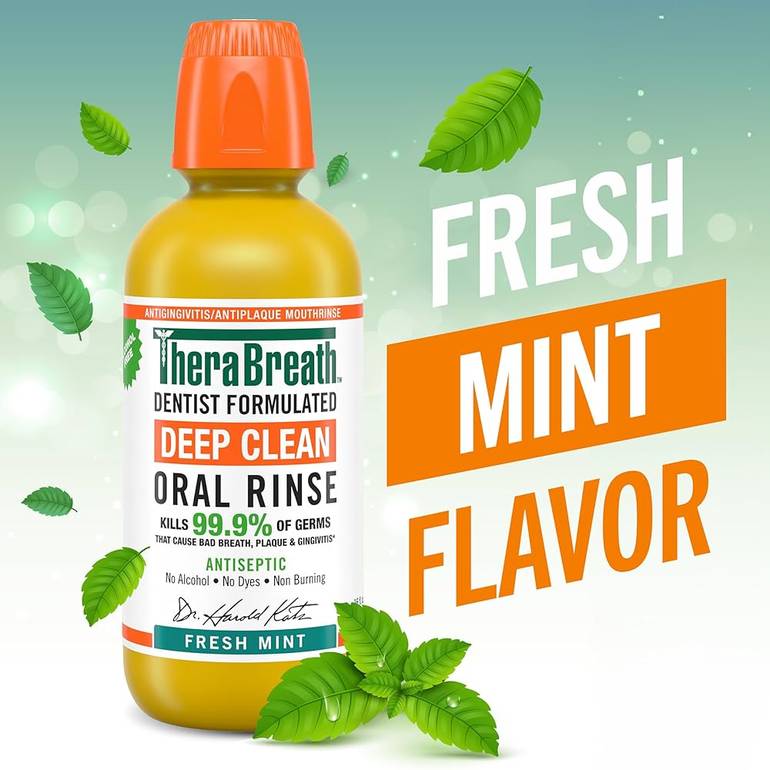 The Breath Co. Mouthwash, Fresh Breath, TheraBreath, - 500 ml
