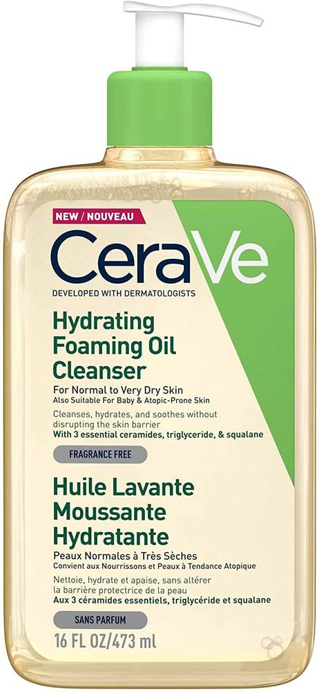 CeraVe, Moisturizing Foaming Cleanser Oil for Normal and Dry Skin, - 473ml