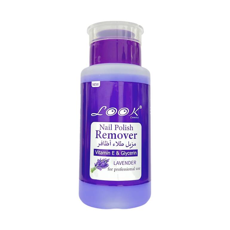 Look, nail polish remover, nail polish, - lavender