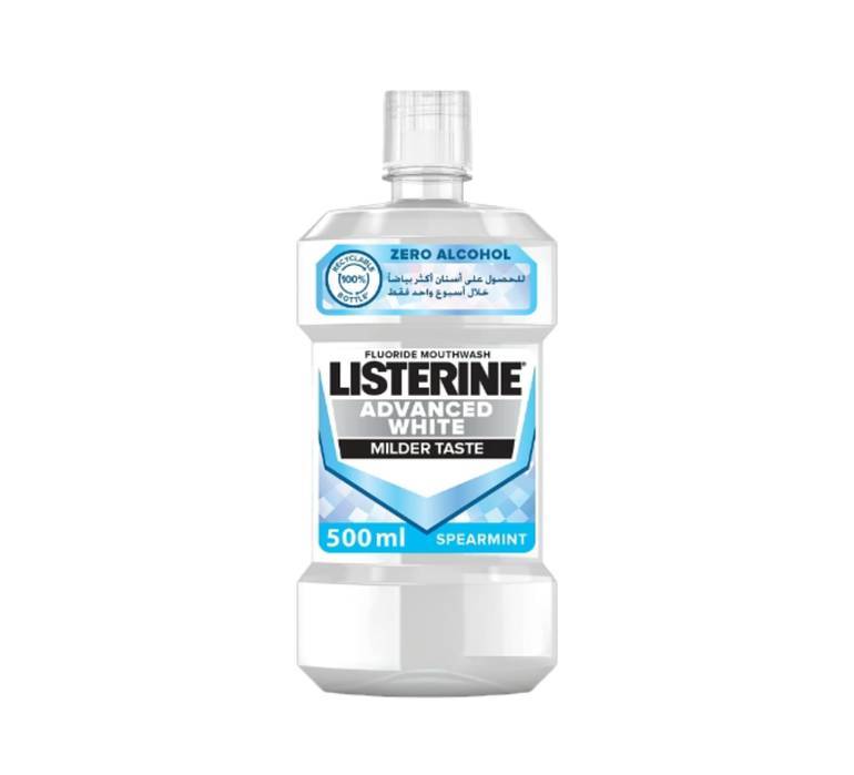 Listerine, Mouthwash, Advanced White, for Whiter Teeth, 500ml