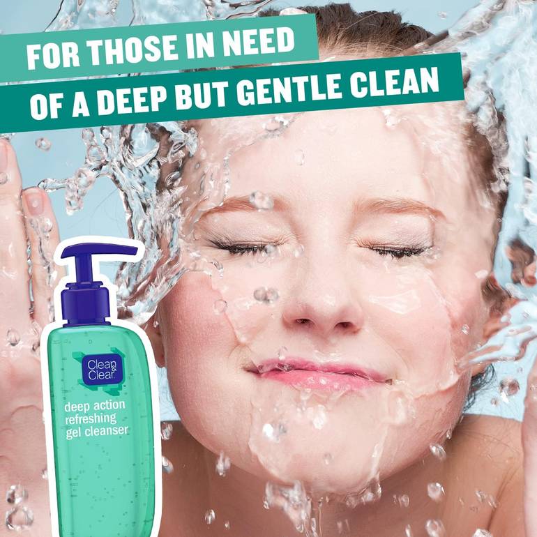 Clean & Clear, Deep Action Refreshing Cleansing Gel, 150 ml