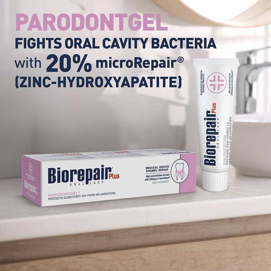 Biorepair Plus, Toothpaste, for Gum Protection and Enamel Repair, - 75 ml