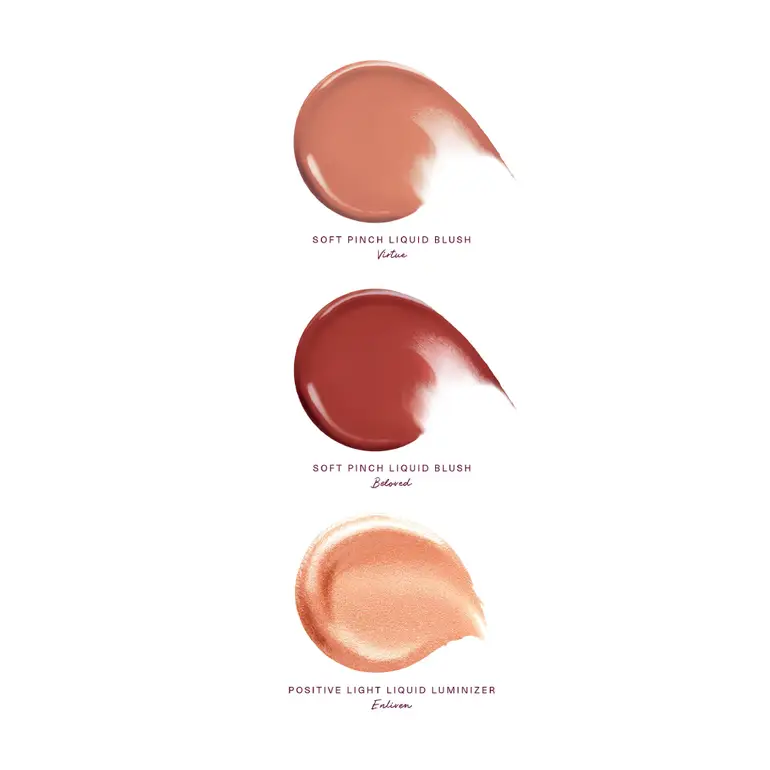 Rare, Beauty, Blush, &, Highlighter, Set, 3 Pieces, Mini,