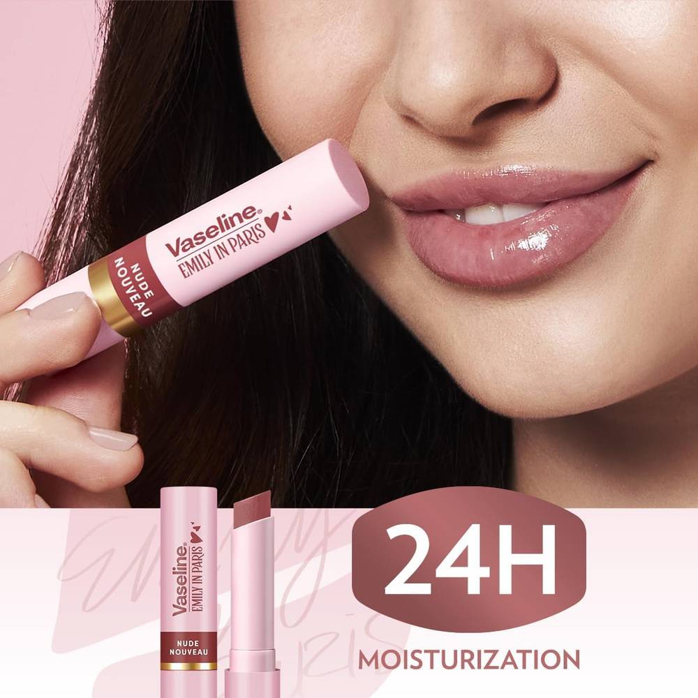 Vaseline, Moisturizing and Tinted Lip Balm, Emily in Paris, - Nude Nouveau