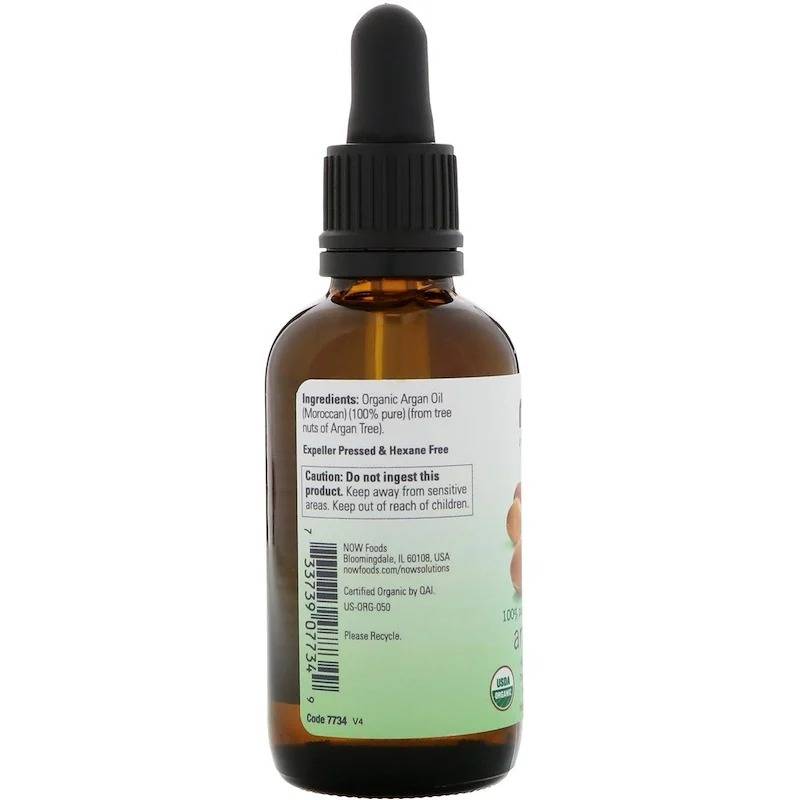 Now, Pure Organic Argan Oil, for Hair & Skin, 59ml
