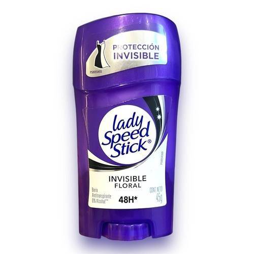 Lady Speed ​​Stick, Invisible Floral Deodorant, 48 Hours - 45g