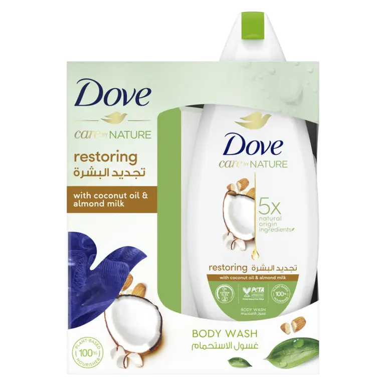 Dove, Body Wash, Skin Renewal Routine, with Coconut, with Loofah, - 250ml