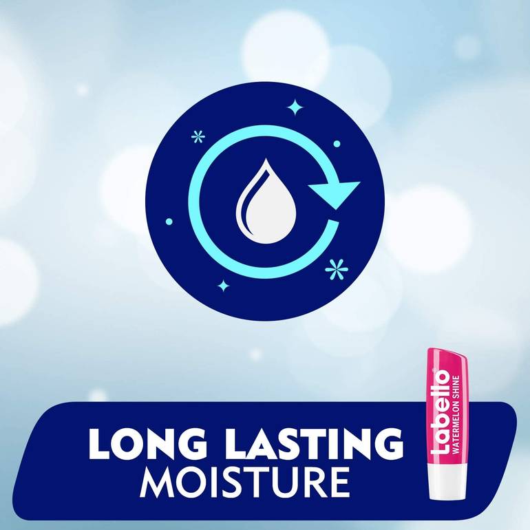 Labello, balm, moisturizer, for lips, watermelon, 24-hour protection