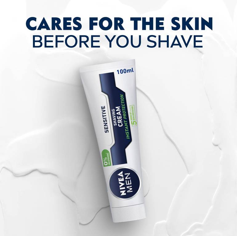 NIVEA, Men, SENSITIVE, SHAVING, CREAM, 100, ML,