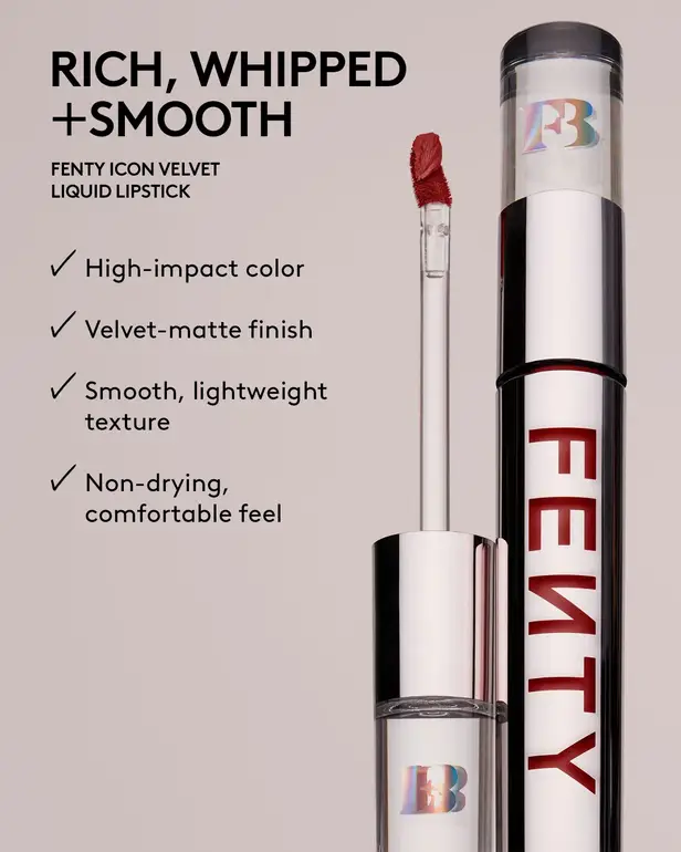 Fenty Beauty Icon Velvet Liquid Lipstick – Multiple Shades