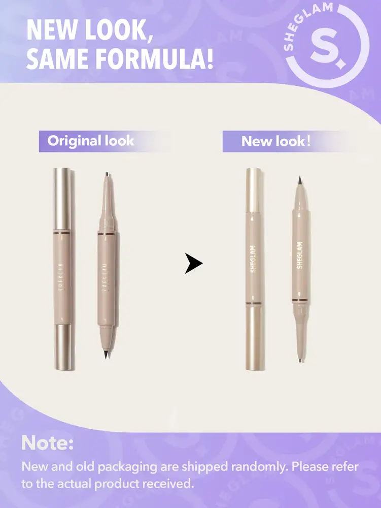 Shiglam, Eyebrow Pencil, 2x1 Creamy, Matte, - Chocolate