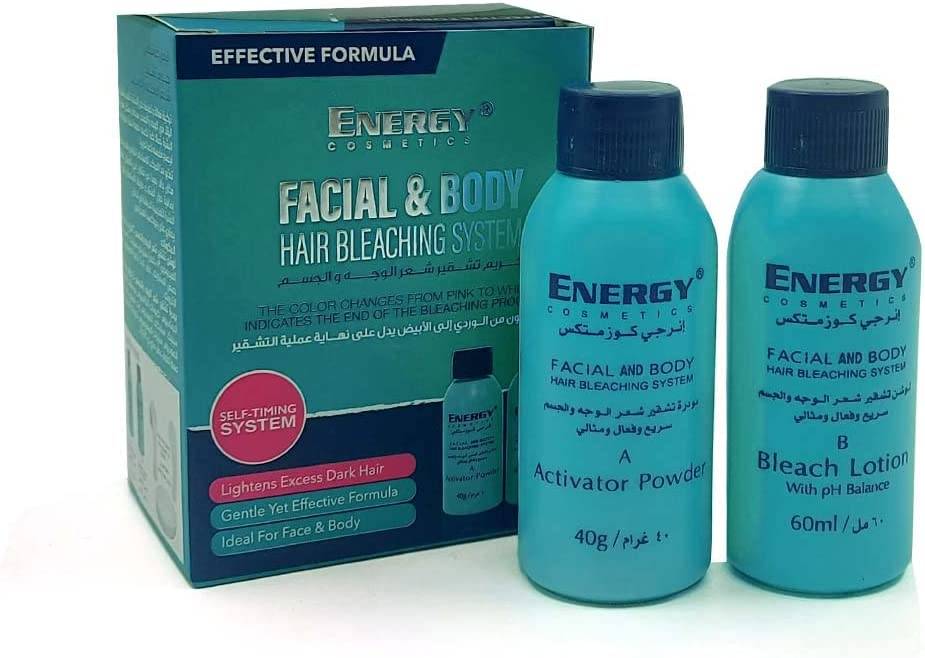 Energy, bleaching cream, hair, face, and body,