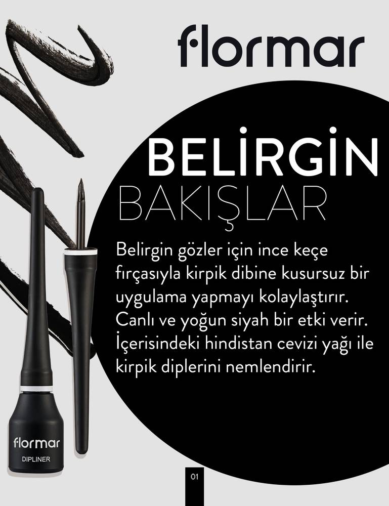 Flormar, deep eyeliner, eyeliner, - black
