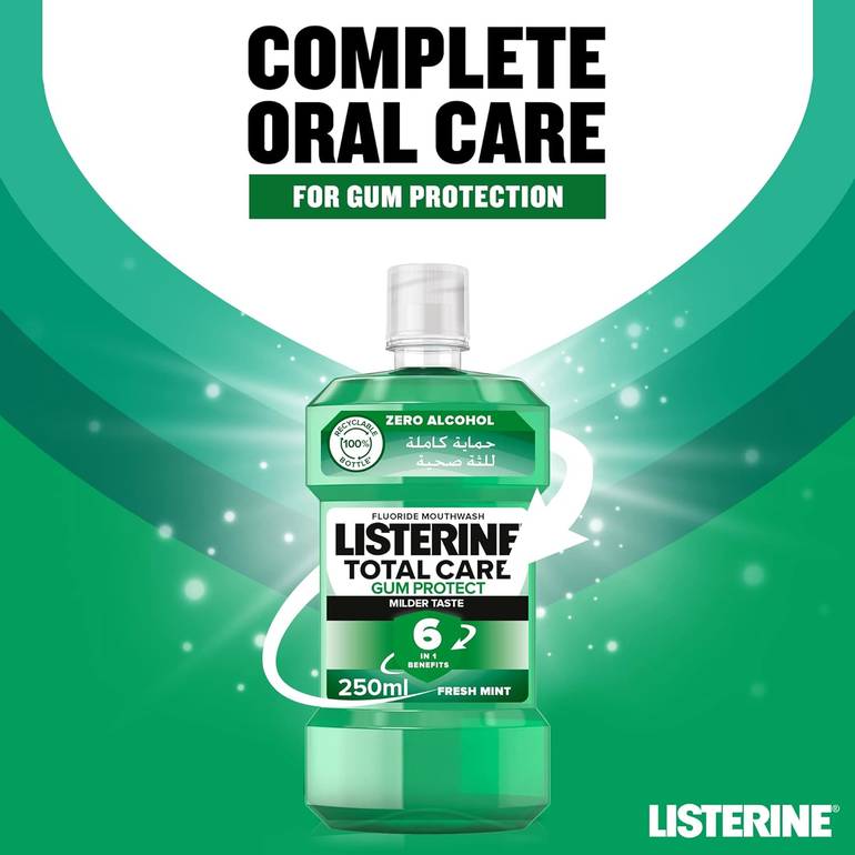 Listerine, Mouthwash and Gum Protection, Cool Mint, 500ml
