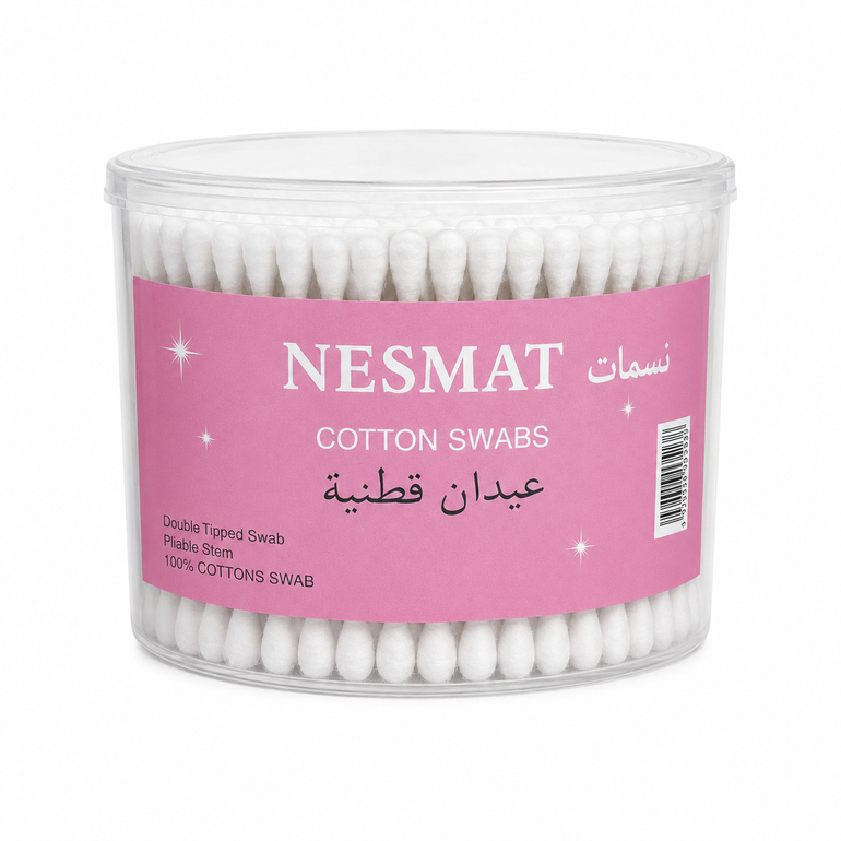  NESMAT Wooden Cotton Swabs - 500 PCS