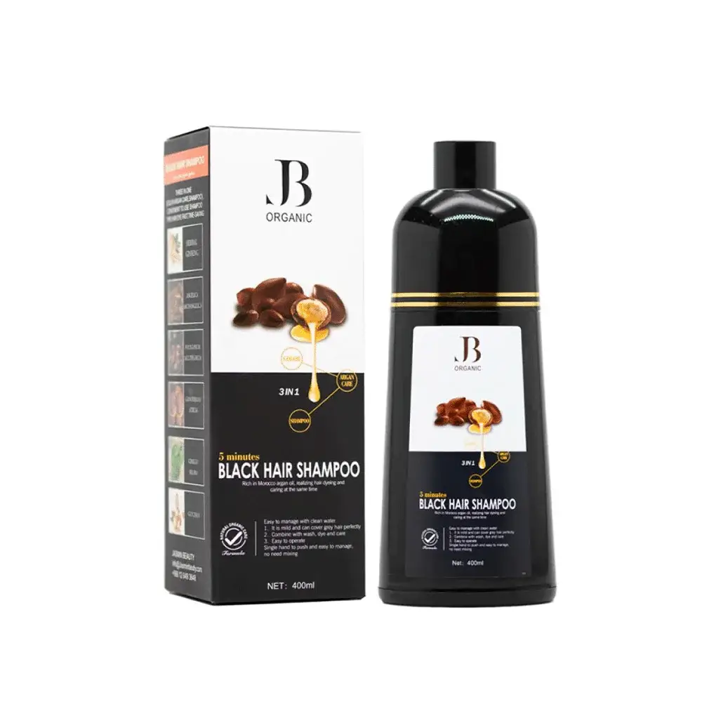 JB Organic, Hair Dye Shampoo - BLACK