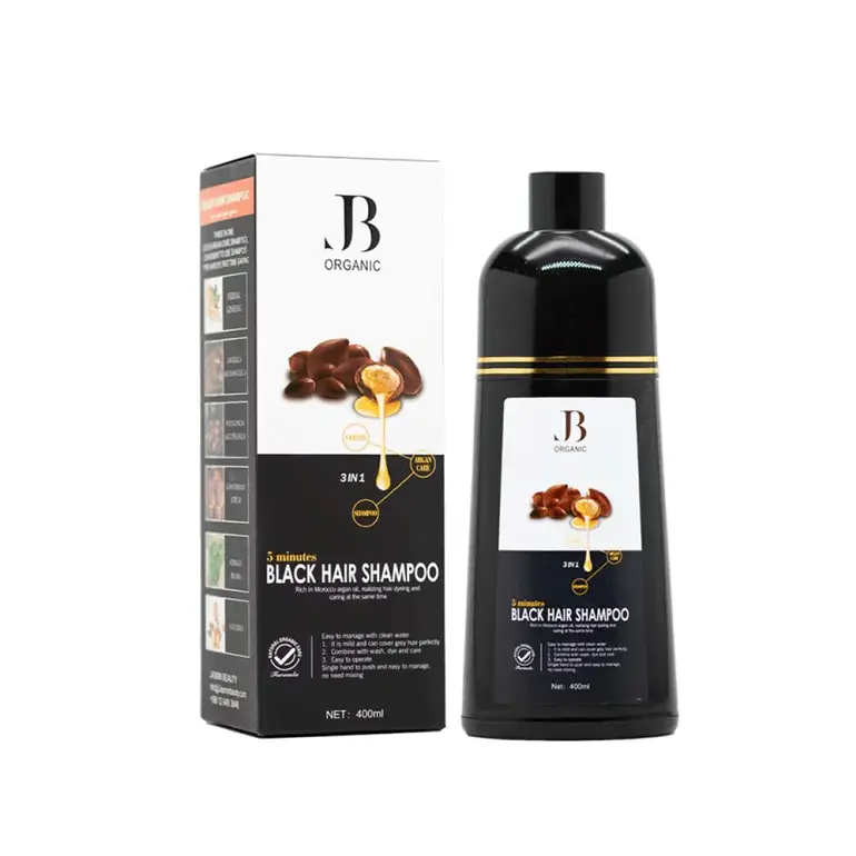 JB Organic, Hair Dye Shampoo - BLACK