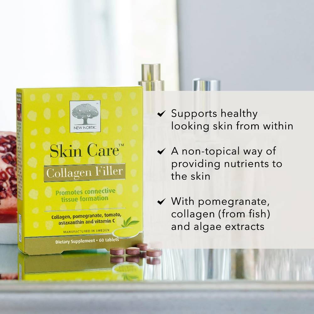 Skin, Care, Pills, Herbs, Collagen, Filler, Food Supplement, - 60 Tablets