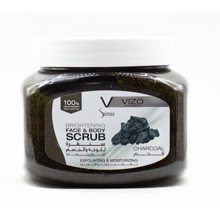 Vizo, Face and Body Scrub, with Charcoal Extract, - 500 ml