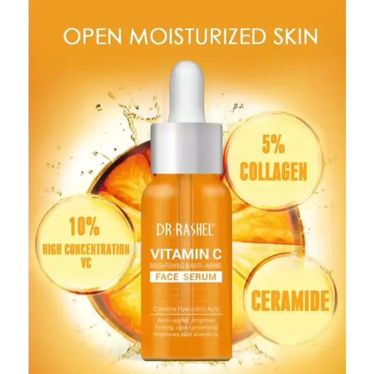 ,Dr. Rashel, Skin Lightening Serum, with Vitamin C Extract, for Skin Whitening and Anti-Wrinkle