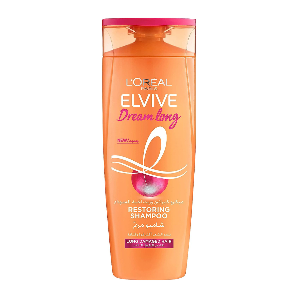 L'Oreal, Restorative Shampoo for Long Hair, with Plant Keratin and Castor Oil,