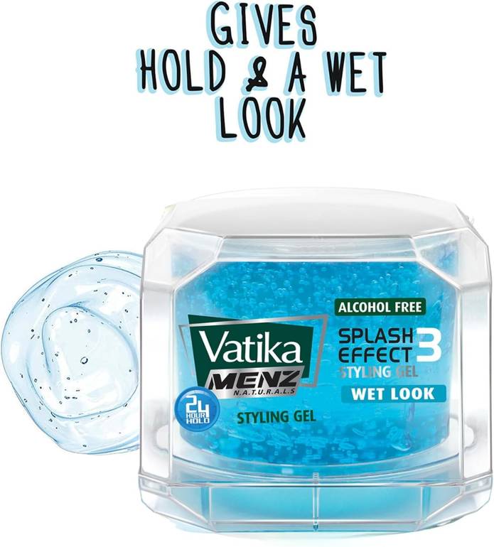 Vatika, Hair Gel, Splash Effect 3, Wet Look - 250ml