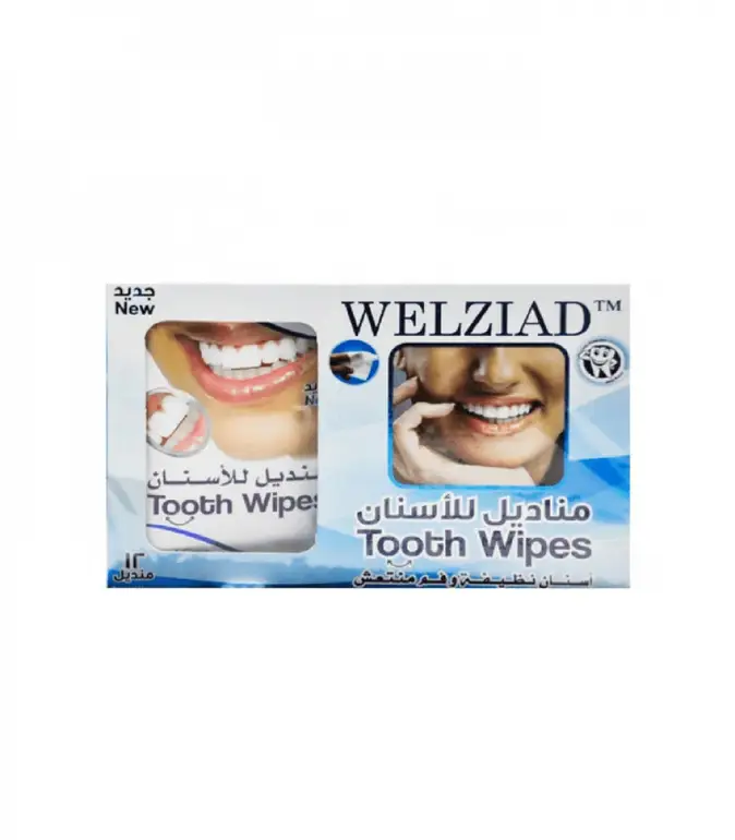 ويلزياد, مناديل تنظيف الأسنان, - 12 حبة 