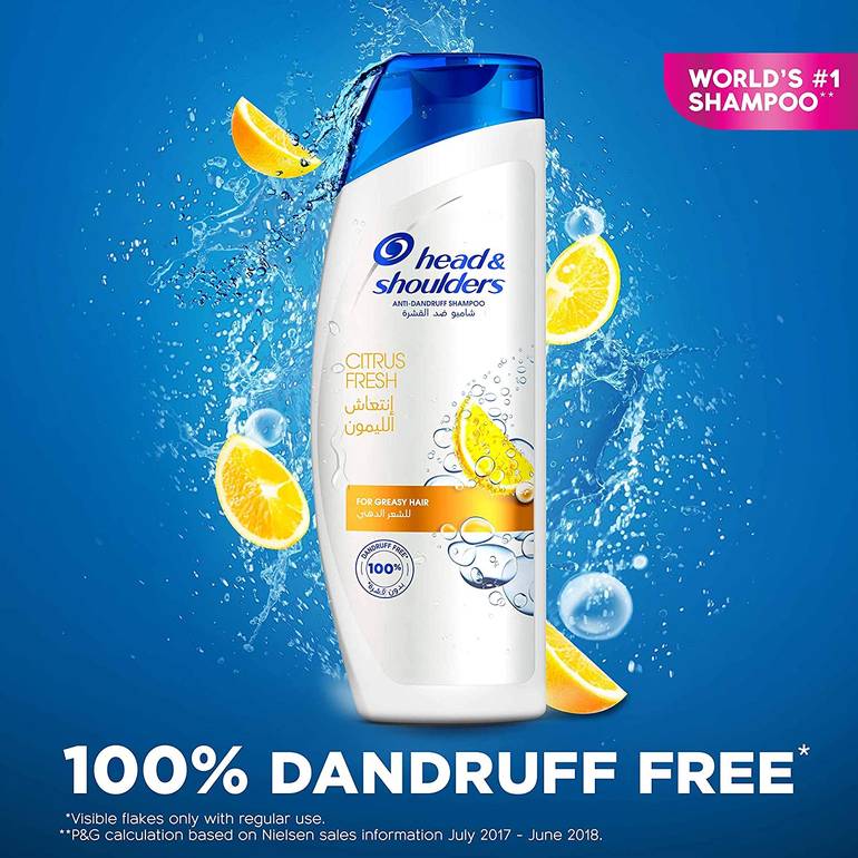 Head & Shoulders, Lemon Fresh Shampoo, for Oily Hair, 190ml