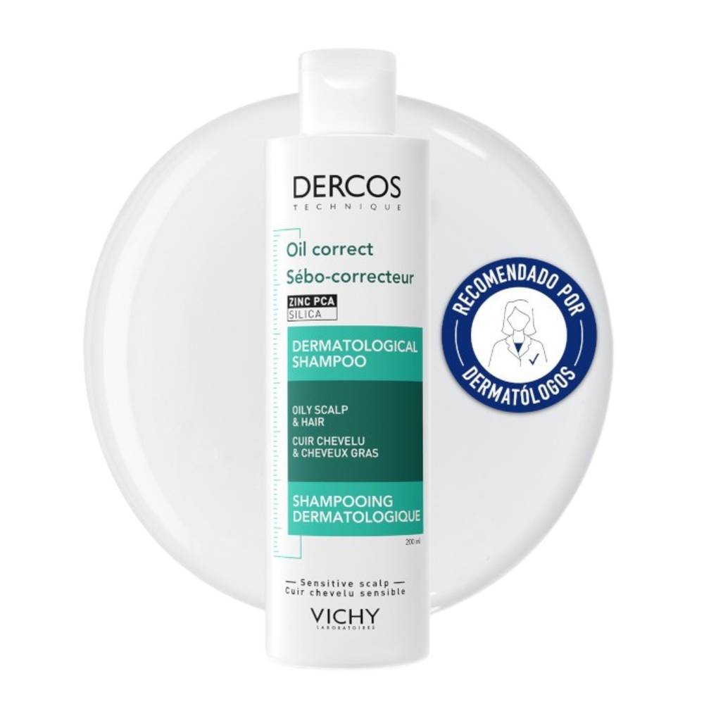 Vichy, Dercos Oil Control Shampoo, for Oily Skin, 200ml