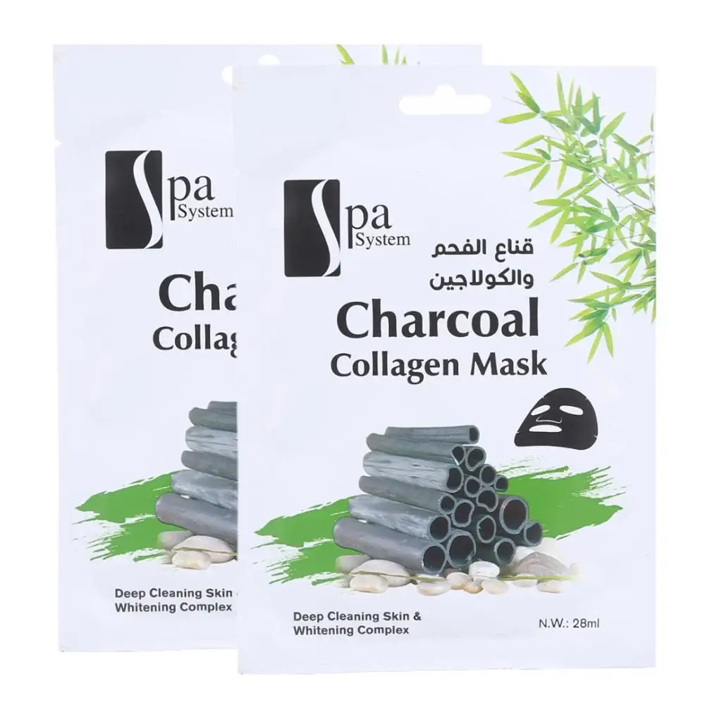 Spa System, Charcoal and Collagen Mask, 28 ml